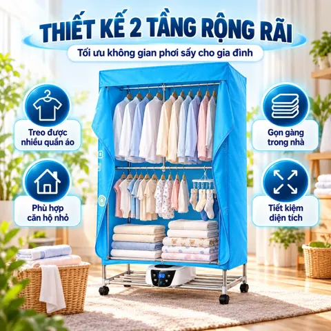 Thiết kế 2 tầng rộng rãi